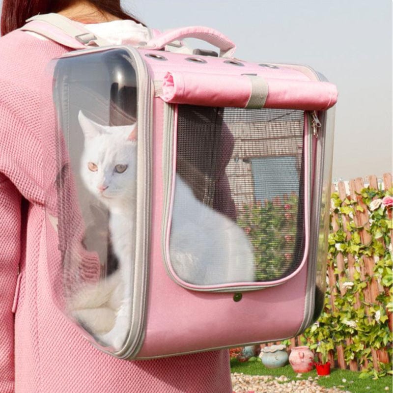 Sac à dos pour chat en forme de capsule spatiale, offrant confort et sécurité pour votre félin.