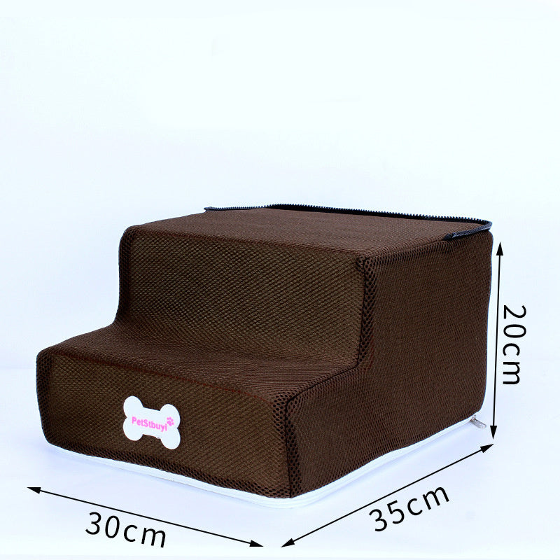 Escaliers pour chiens en imitation cuir, personnalisables et faciles à entretenir, dimensions 30x35x20 cm.