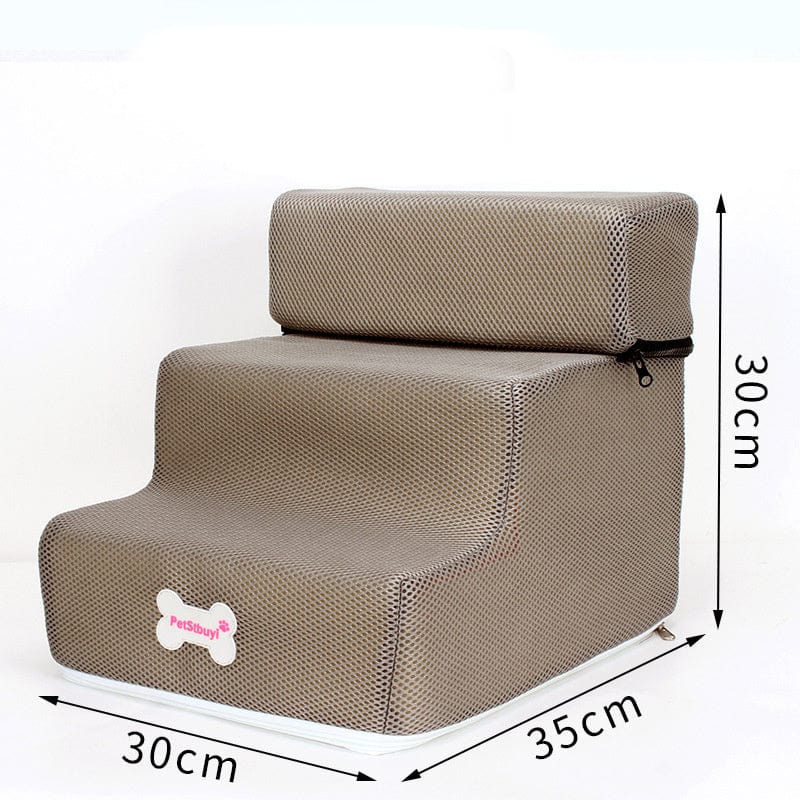 Escaliers pour chiens personnalisables en imitation cuir, dimensions 30x35cm, confortables et faciles à entretenir.