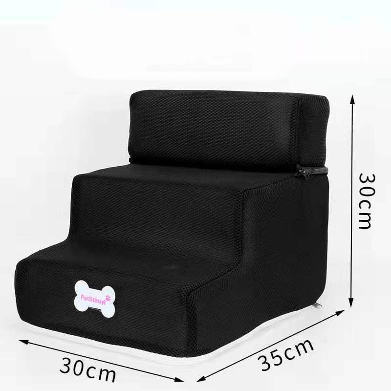 Escaliers pour chiens en imitation cuir, confortables et personnalisables, 30x35cm, pour accès facile au canapé.