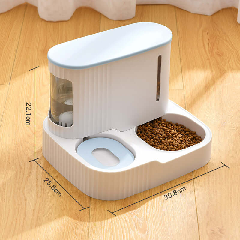 Fontaine à eau automatique pour chats, dimensions 25.8x30.8x22.1 cm, offrant accès à de l'eau fraîche.