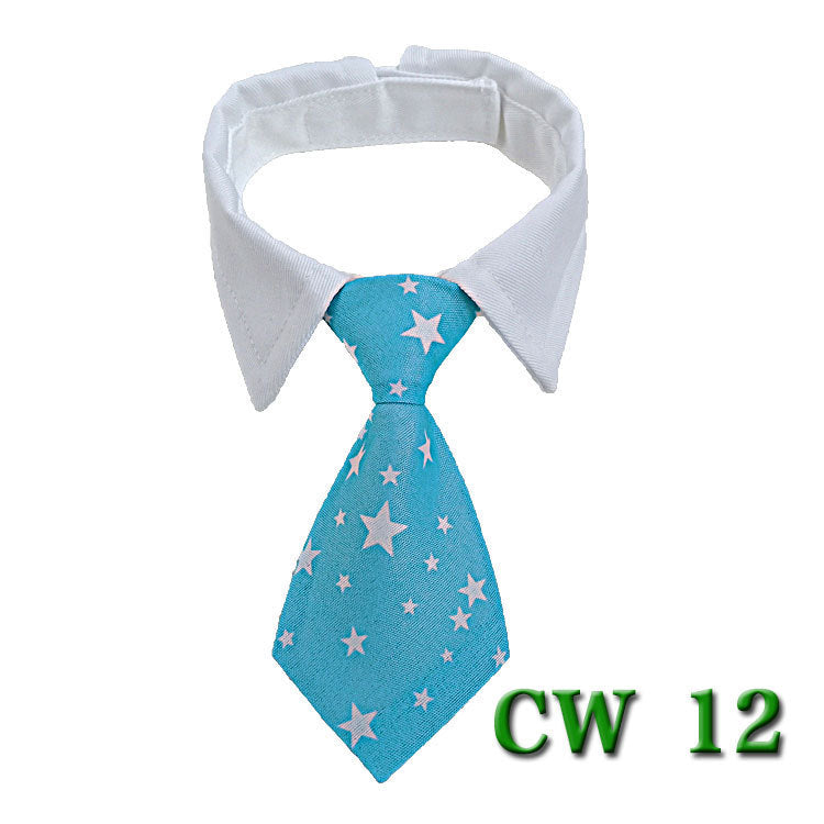Nœud papillon pour chien bleu à étoiles blanches, élégant et confortable, accessoire pour animaux.