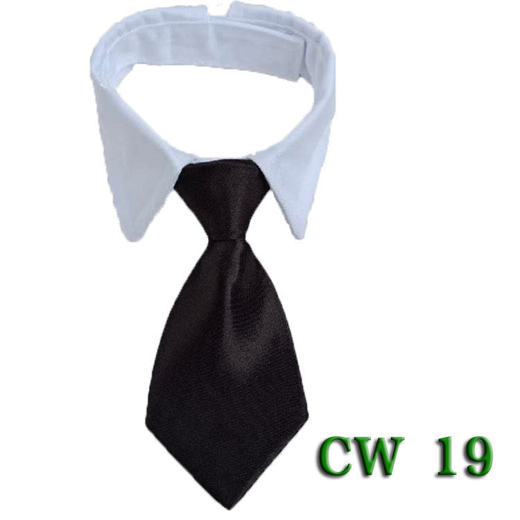 Nœud papillon noir avec col blanc pour chien, accessoire élégant pour animaux lors d'occasions spéciales.