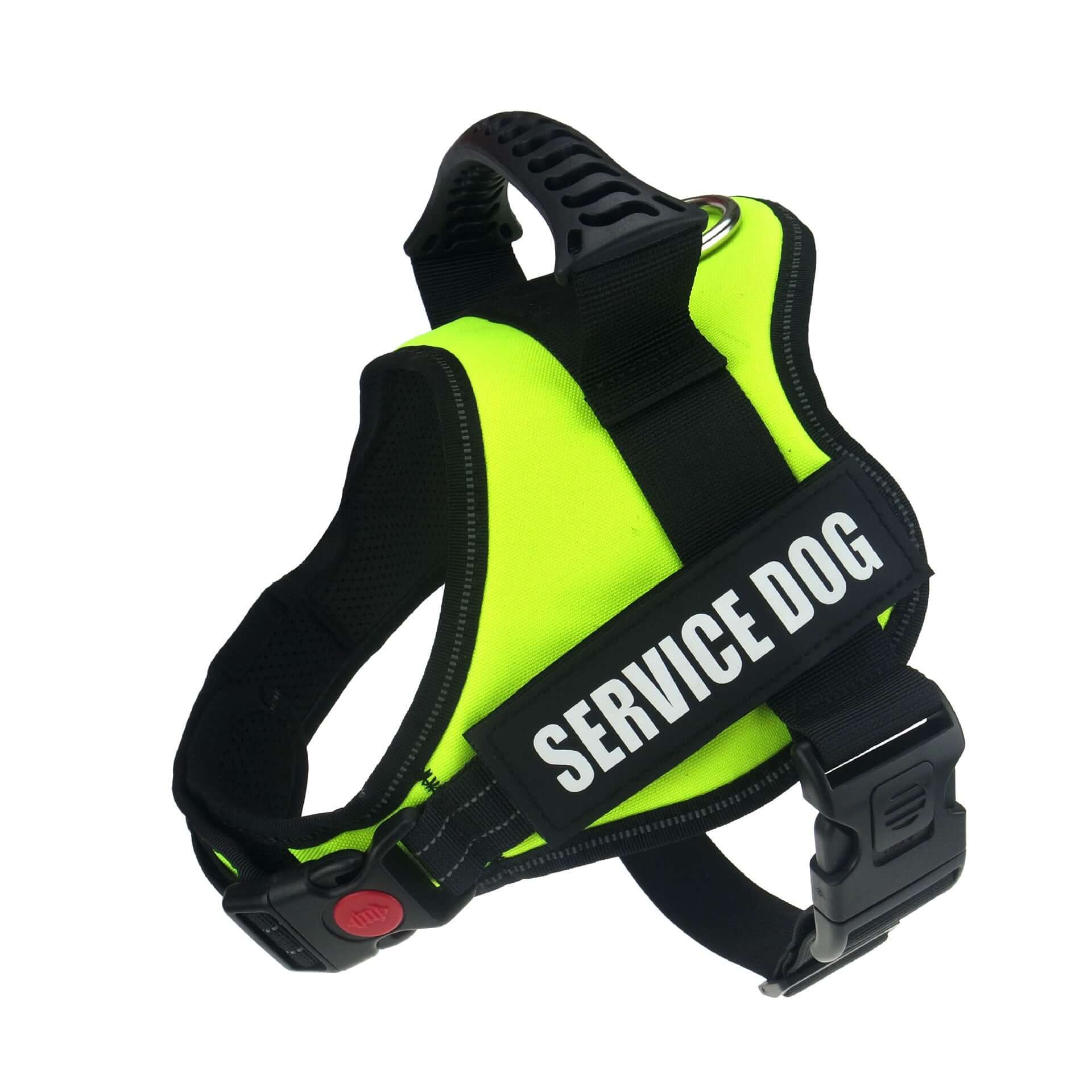 Harnais ajustable et réfléchissant pour chien, conçu pour le confort et la sécurité, idéal pour les chiens de service.
