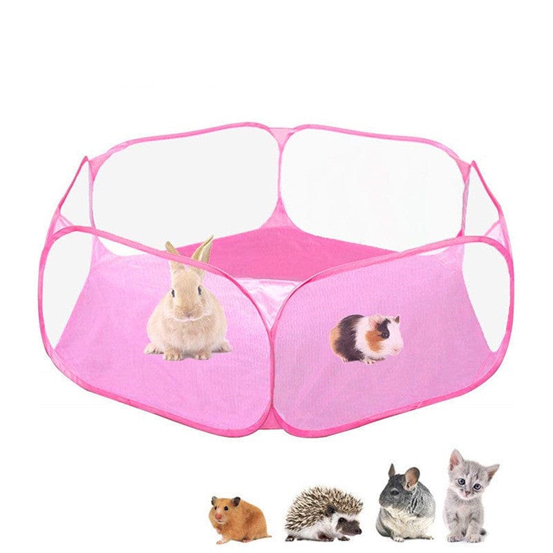 Parc à jeux pliable pour petits animaux, idéal pour lapins, hamsters, hérissons, et chatons.
