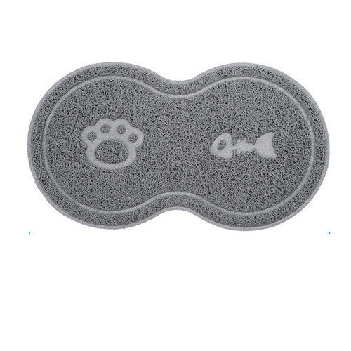 Tapis de Litière pour Chat - Rose Rouge et Gris