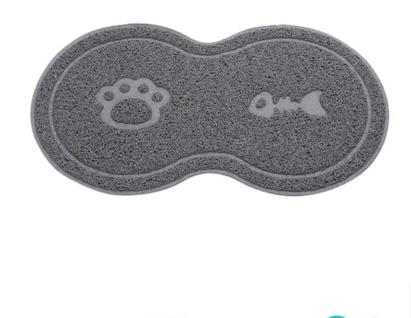 Tapis de Litière pour Chat - Rose Rouge et Gris