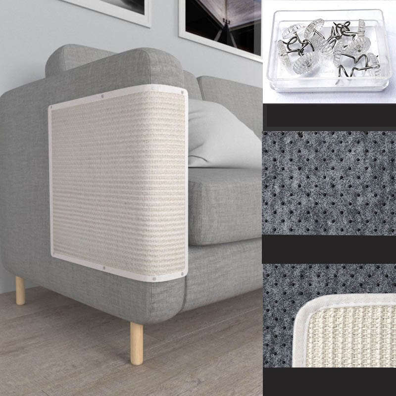 Griffoir pour chat en sisal, protège canapé, styles variés, accessoires pour animaux, résistante aux griffes.