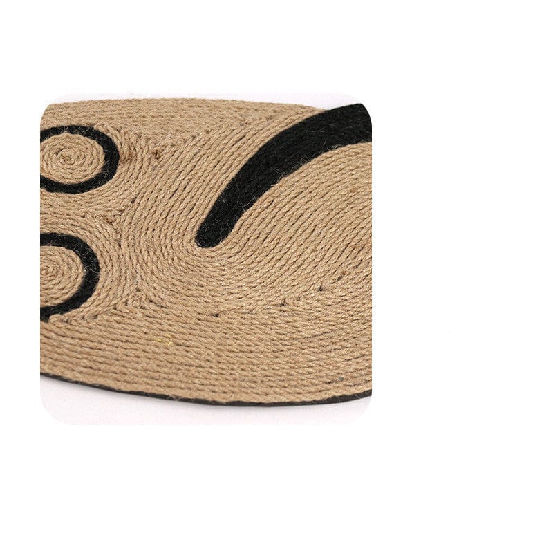 Tapis à griffer en sisal en forme de souris pour chats, textile écologique et durable, idéal pour griffer.