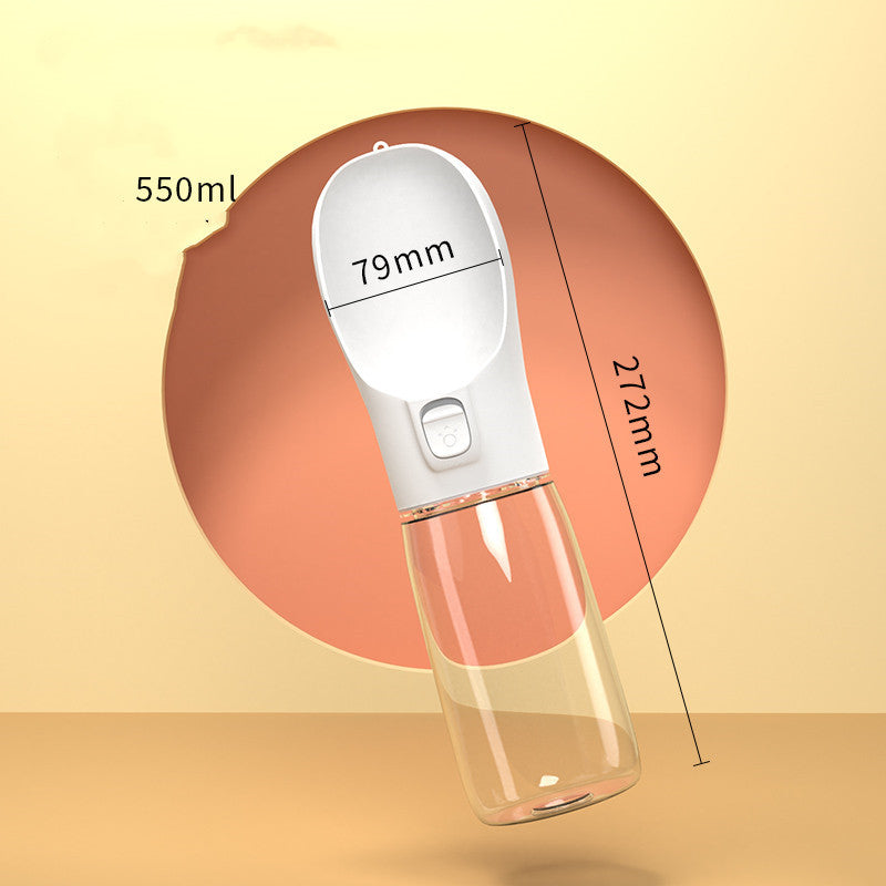 Gobelet d'Eau Portable pour Chiens de 550ml, design pratique pour les promenades avec votre animal.