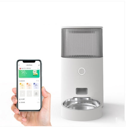 Distributeur d'eau automatique pour chats avec contrôle via application mobile, design moderne et fonctionnel.