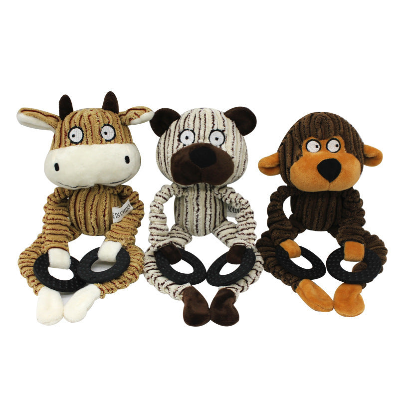 Jouet en Peluche Sonore pour Animaux en Trois Couleurs