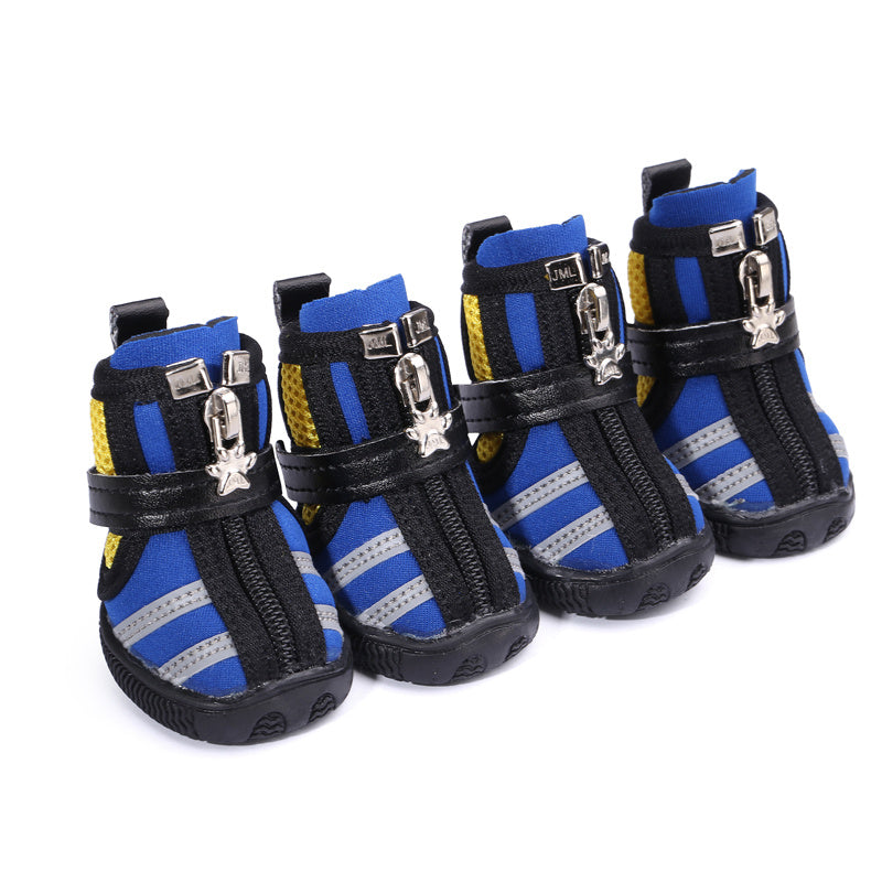 Chaussures de sport pour chiens en tissu de plongée, confort et style pour aventures en extérieur.