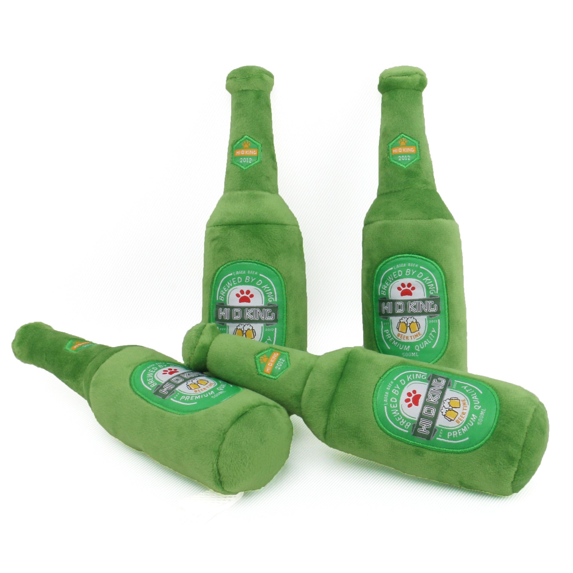 Jouet en Peluche Bouteille de Bière pour Chien