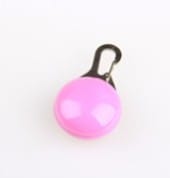 Collier lumineux LED clip-on pour animaux de compagnie, couleur rose, accessoire de sécurité pour chien et chat.