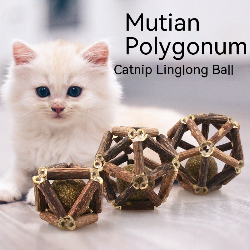 Balle en Polygonum Multiflorum pour Chats