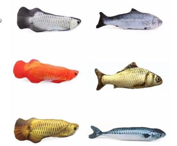Jouet en Peluche Poisson en Herbe à Chat