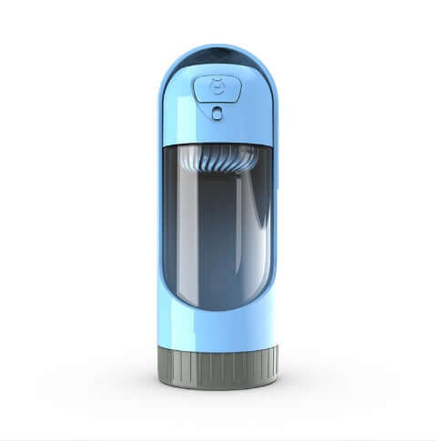 Abreuvoir pour animaux de compagnie de 300ml, design moderne en bleu, idéal pour hydratation quotidienne.