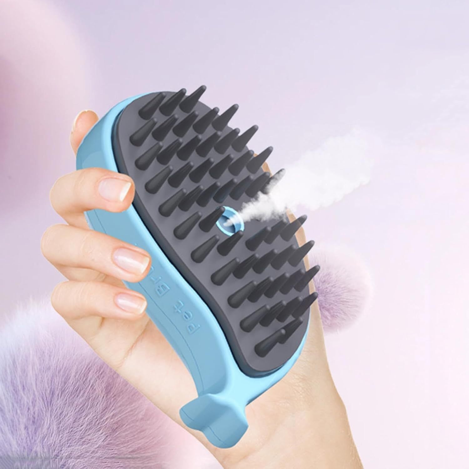 Brosse à Chats 3-en-1 en Forme de Baleine
