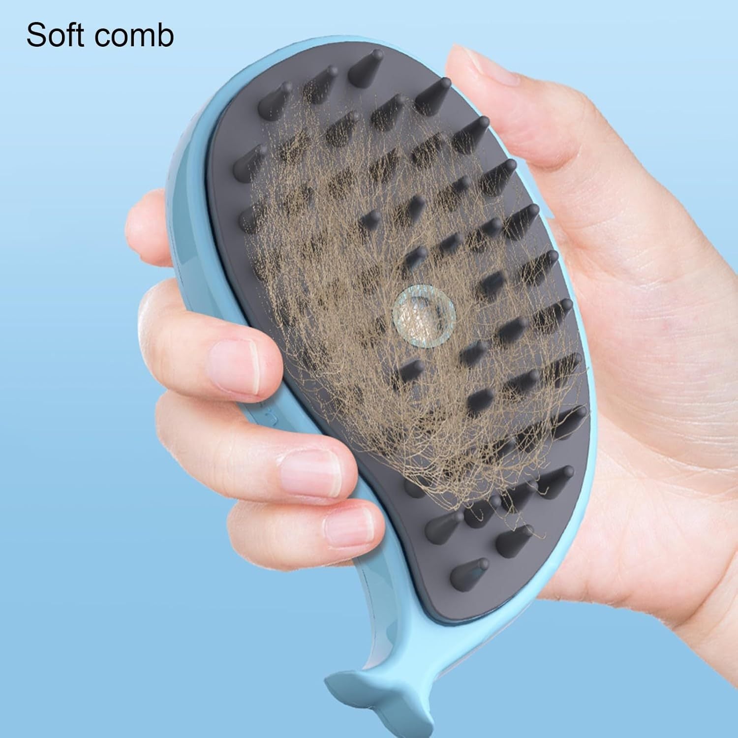 Brosse à Chats 3-en-1 en Forme de Baleine