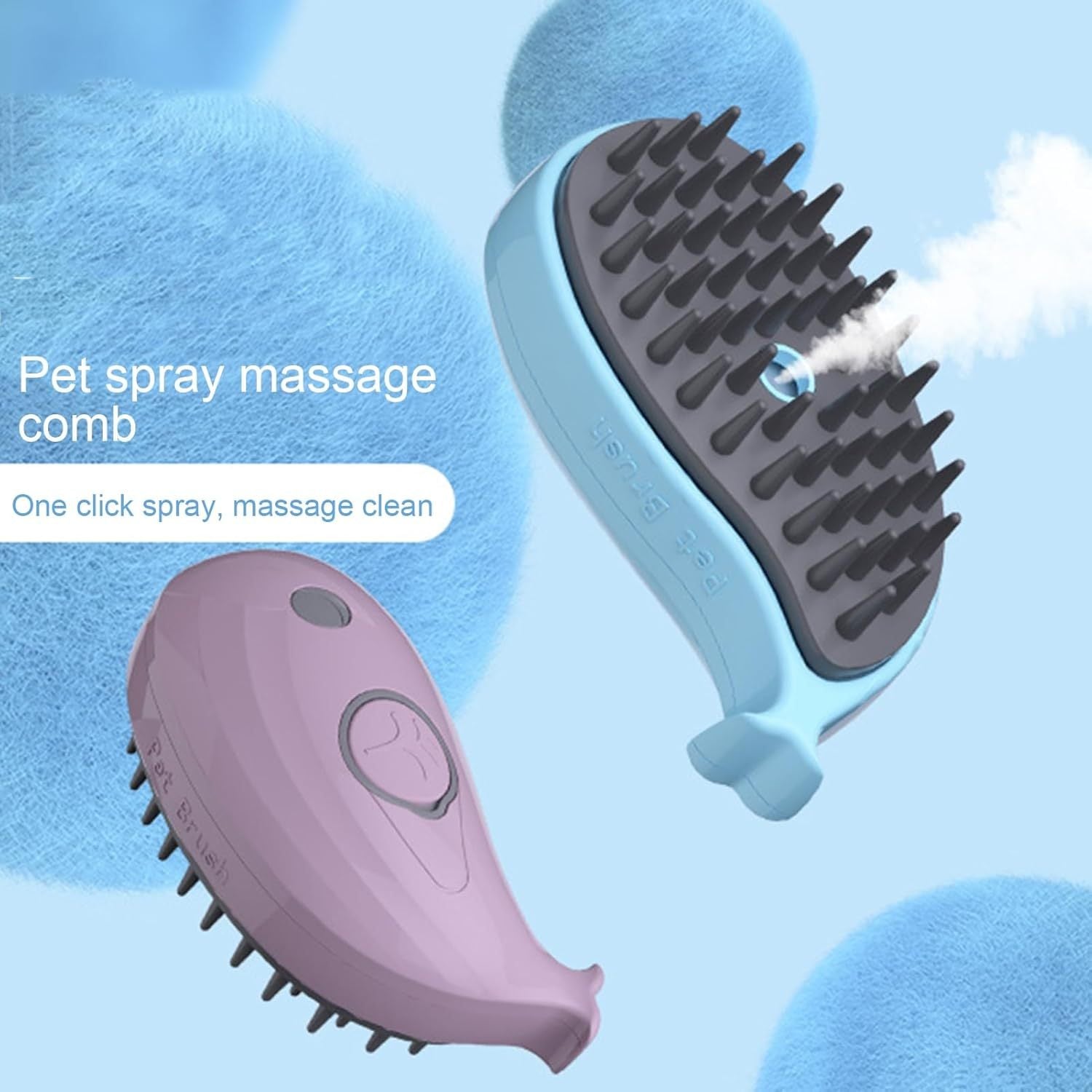 Brosse à Chats 3-en-1 en Forme de Baleine