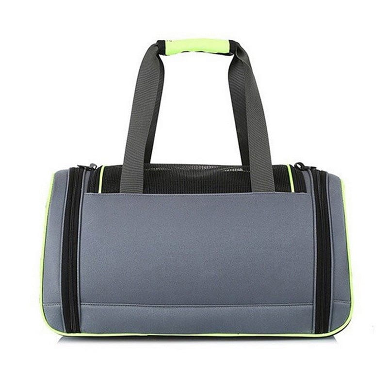 Sac de transport pour animaux en polyester, résistant et respirant, adapté pour chien et chat.
