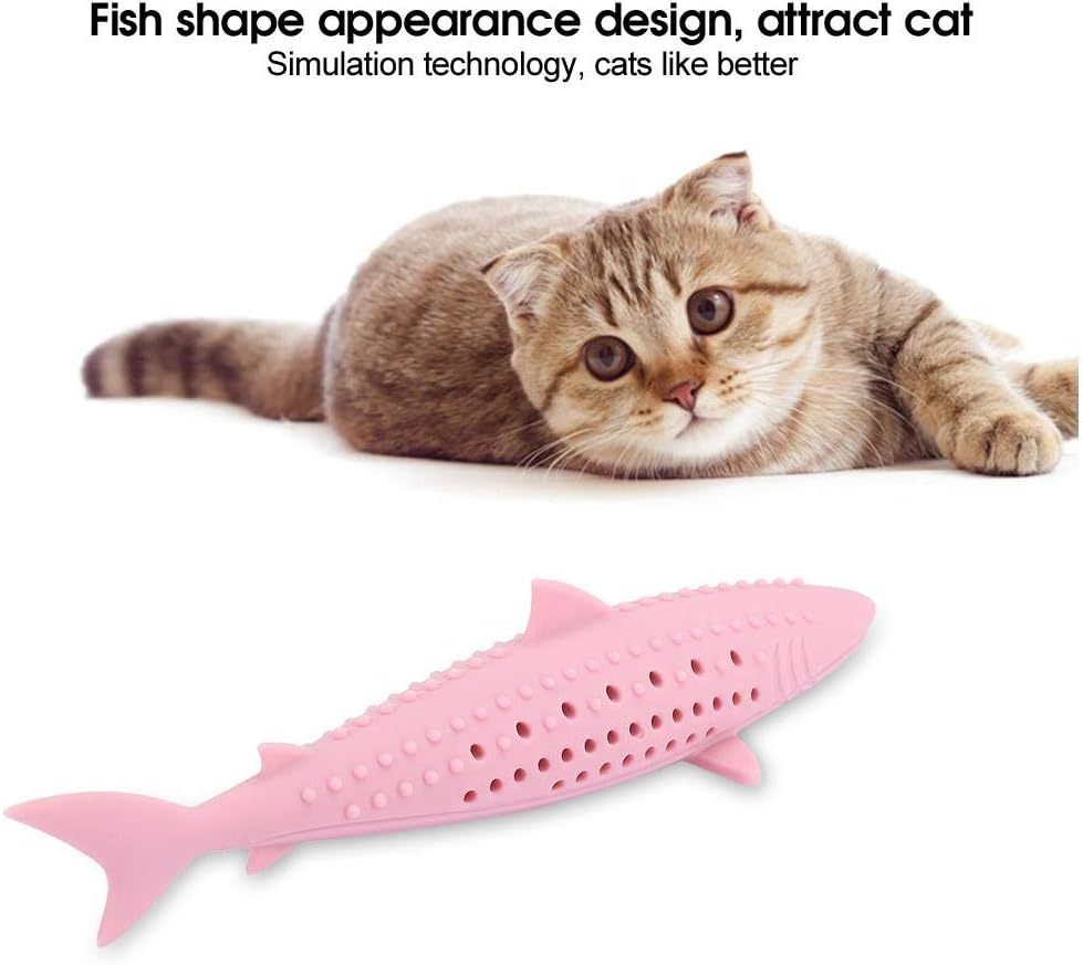 Jouet Interactif en Silicone en Forme de Poisson pour Chat