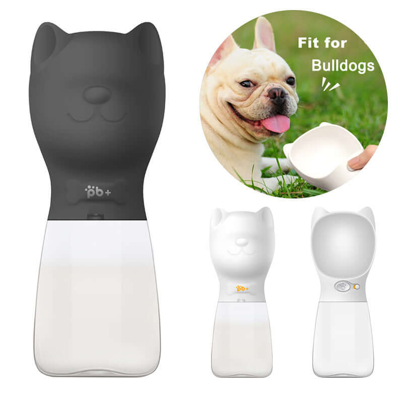 Gourde d'eau portable pour animaux de compagnie, idéale pour chiens et chats, au design élégant et pratique.