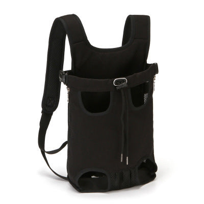 Sac à dos noir pour animaux de compagnie, confortable et pratique pour les promenades.