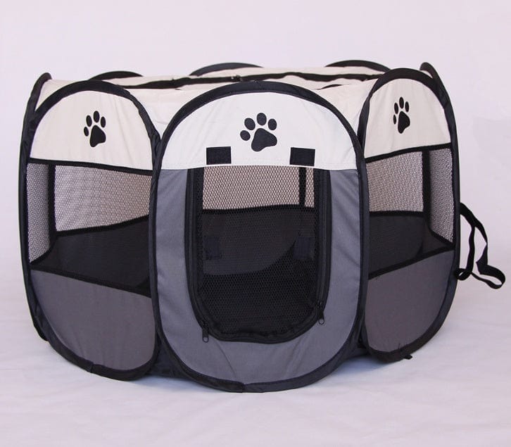 Clôture octogonale pliante pour animaux, idéale pour chiens et chats, en tissu Oxford durable et imperméable.