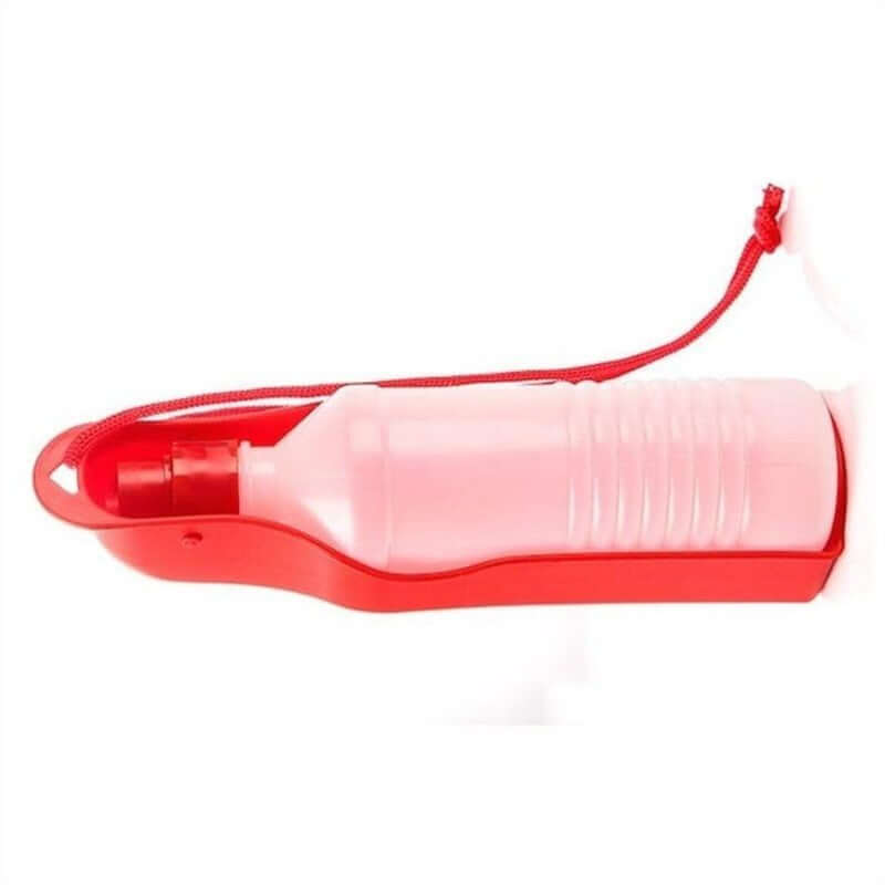 Bouteille d'eau portable pour chien avec bol intégré, idéale pour les sorties avec votre animal.
