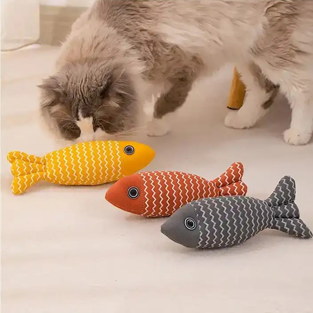 Jouet en Poisson en Jute pour Chats avec Catnip