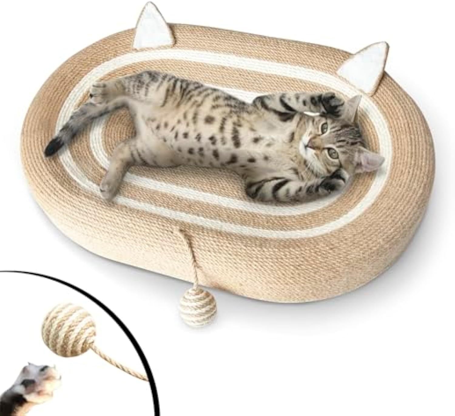 Lit Grattage 3 en 1 pour Chats en Sisal