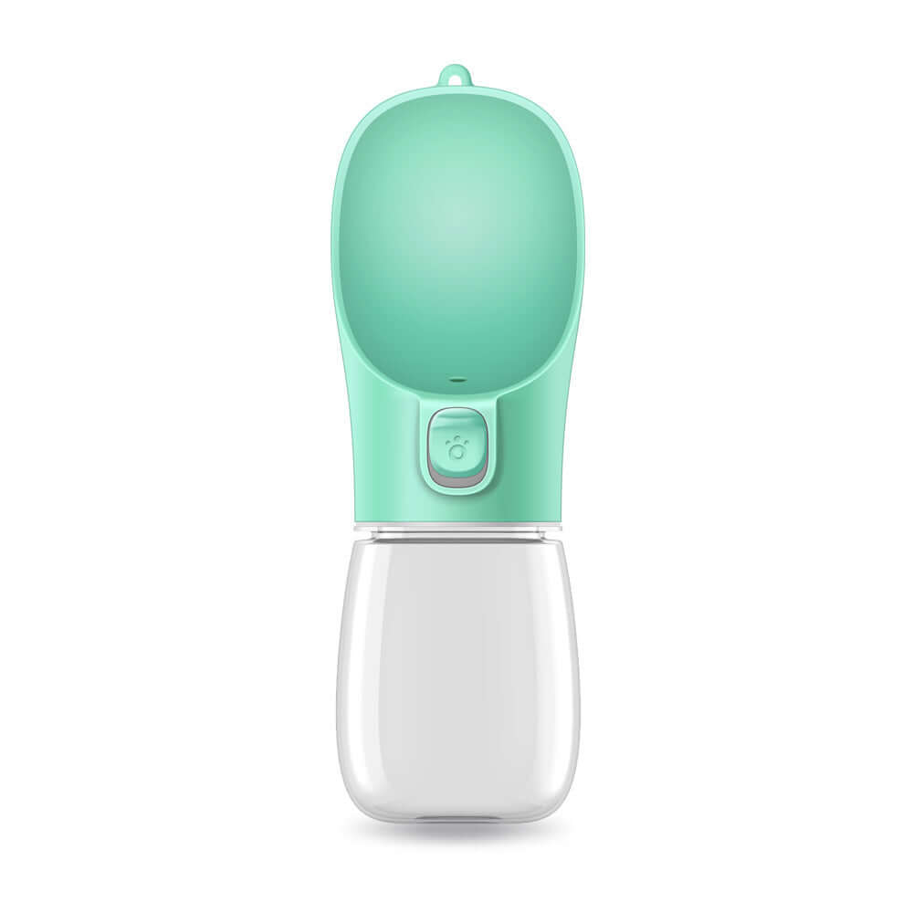 Gobelet portable pour animaux de compagnie en plastique durable, idéal pour l'hydratation lors des promenades.