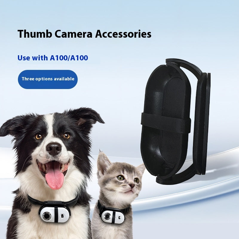 Caméra mini HD pour animaux avec collier magnétique, accessoire pour chien et chat, modes d'utilisation variés.