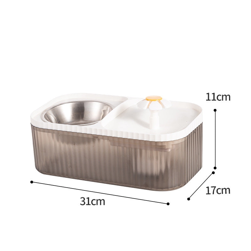 Distributeur automatique d'alimentation pour chats et chiens avec grande capacité et bol en acier inoxydable