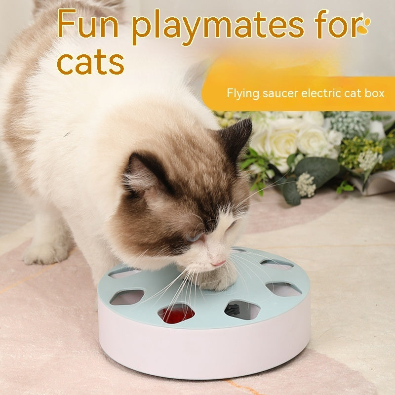 Jouet à Plumer pour Chat UFO avec Lumières Rotatives