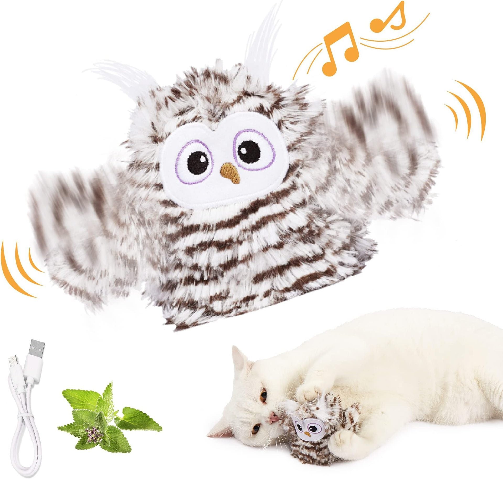 Jouet Interactif en Peluche pour Chats Intérieurs