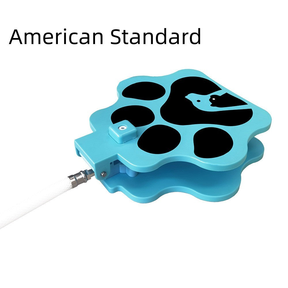 Distributeur d'eau automatique pour animaux de compagnie, standard américain, design pratique et coloré.