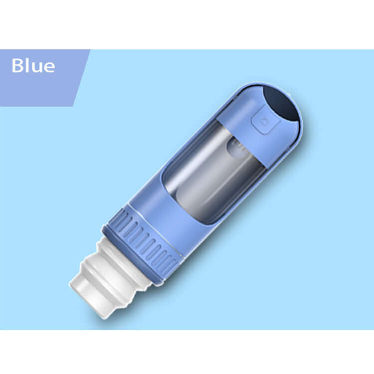 Gobelet portable pour chiens en bleu, pratique pour hydrater votre animal lors des sorties.