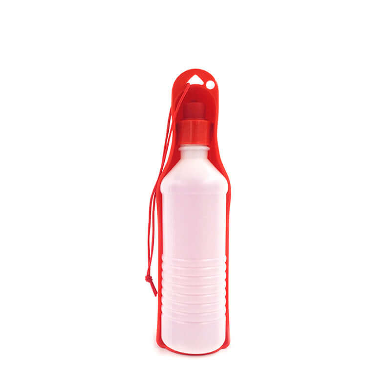 Kettle portable pour chien en résine durable, rouge, idéal pour le transport d'eau lors des déplacements.