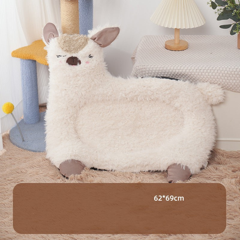 Coussin d'Alpaga pour Animaux - Lit Douillet et Chaud