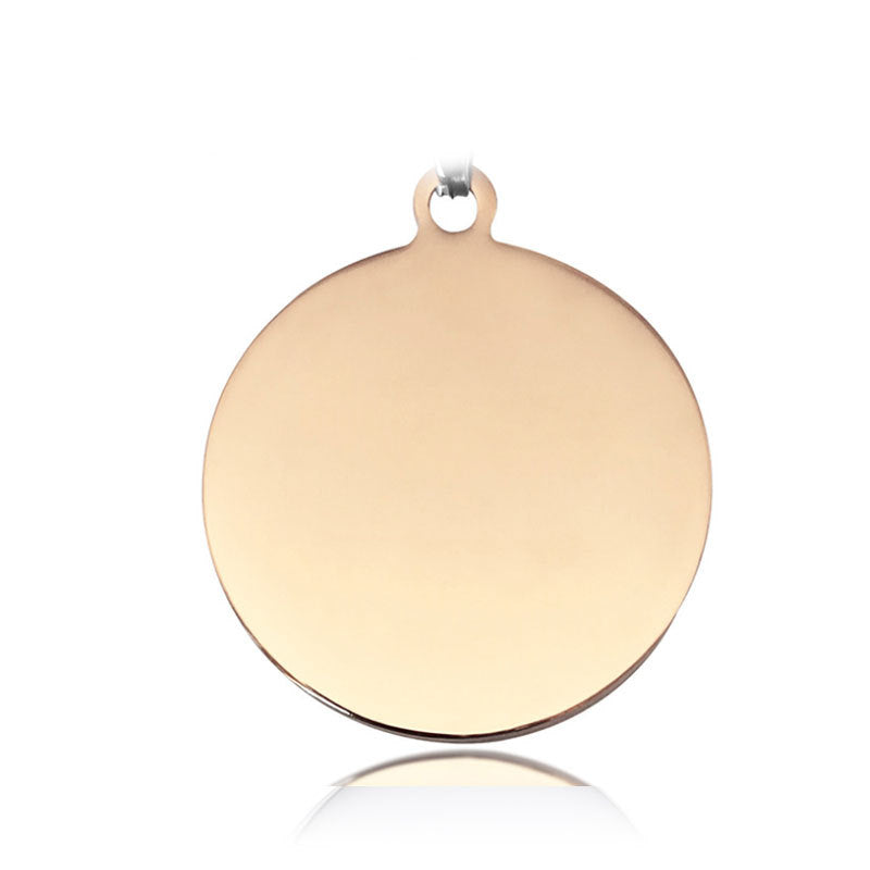 Pendentif anti-perte en acier inoxydable pour animaux, personnalisable et durable.