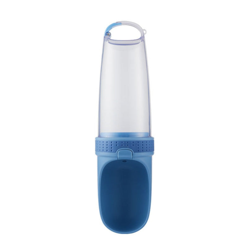 Tasse d'accompagnement pour animaux de compagnie en plastique bleu, légère et durable, idéale pour les amoureux des animaux.