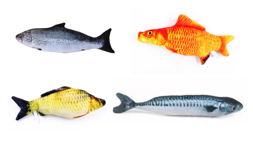 Jouet en Peluche Poisson en Herbe à Chat