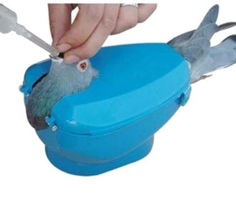 Porte-pigeon en plastique pour nourrir les oiseaux, accessoire pratique pour éleveurs de pigeons.