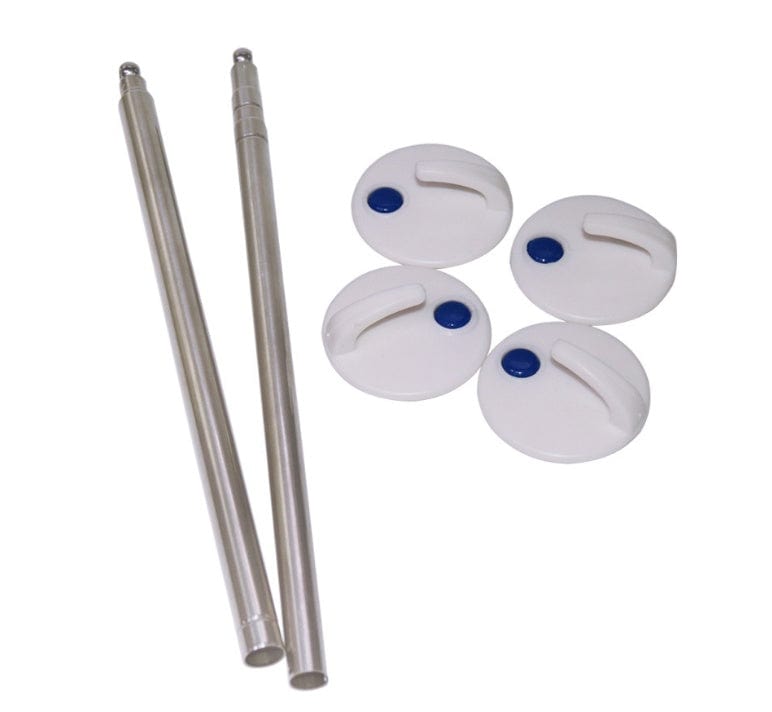 Tubes en acier inoxydable et supports pour clôture de sécurité pour animaux, robustes et durables.