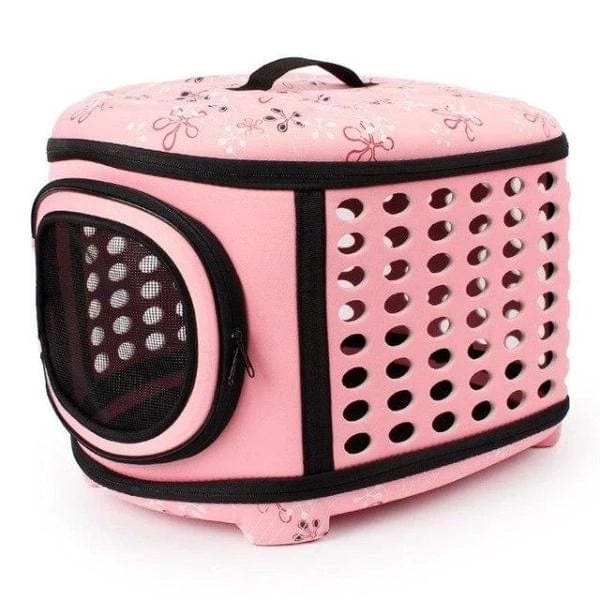 Sac à dos en EVA rose pour animaux avec filets respirants, idéal pour voyager avec votre chat ou petit chien.
