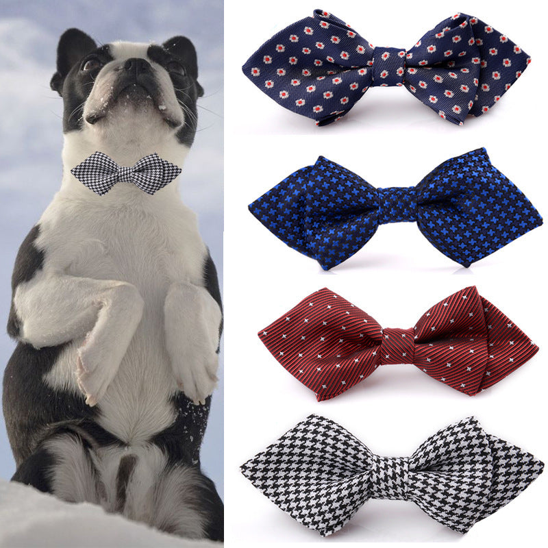 Nœud papillon pour chiens au design britannique, parfait pour ajouter du style aux animaux avec un look chic.