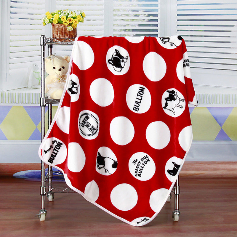Couverture en Flanelle en Fleece Corail Imprimée